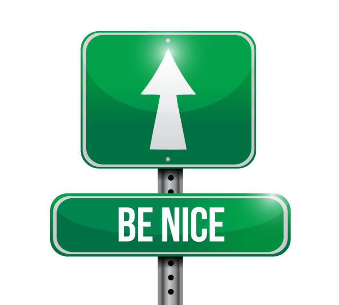 be nice sign illustration design Be nice