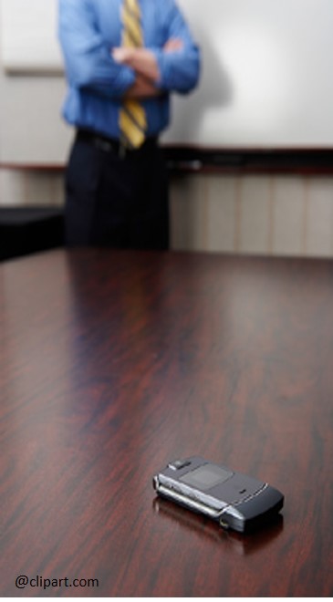 CA-phone down phone on table