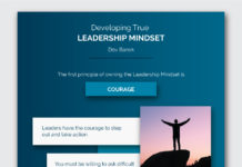 Leadership, and the courage to challenge NORMAL Leadership Mindset Infographic