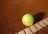 tennis ball on the line