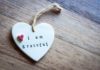 I am grateful gratitude wooden heart