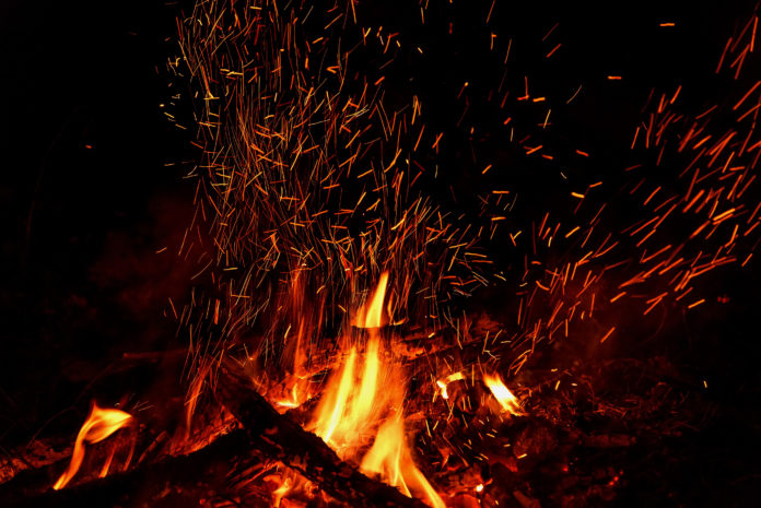 fire flame bonfire spark
