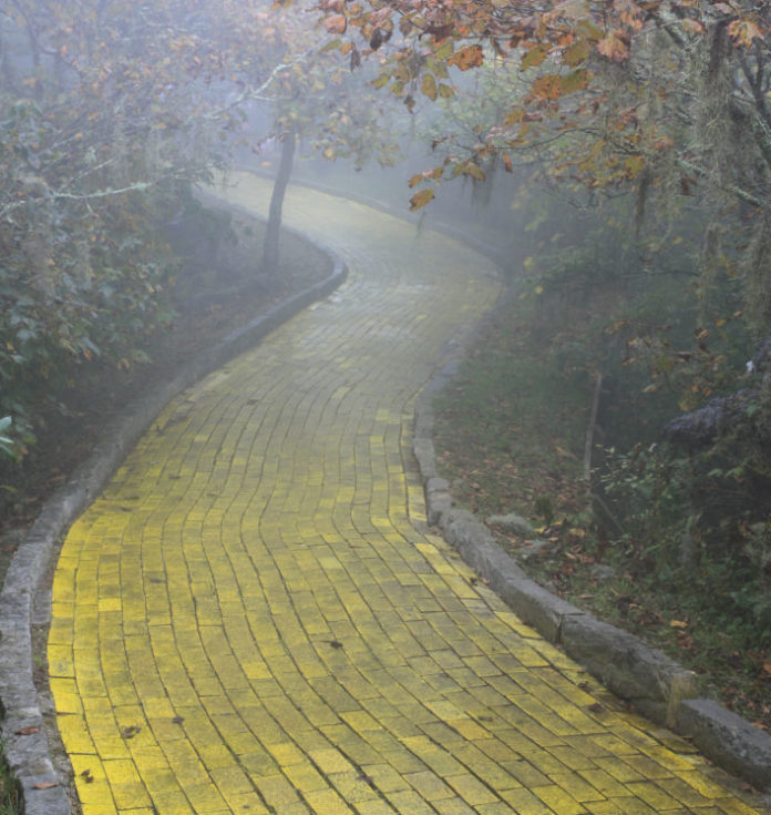 Yellow brick road Beech Mountain, North Carolina