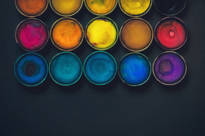 Watercolor paints.