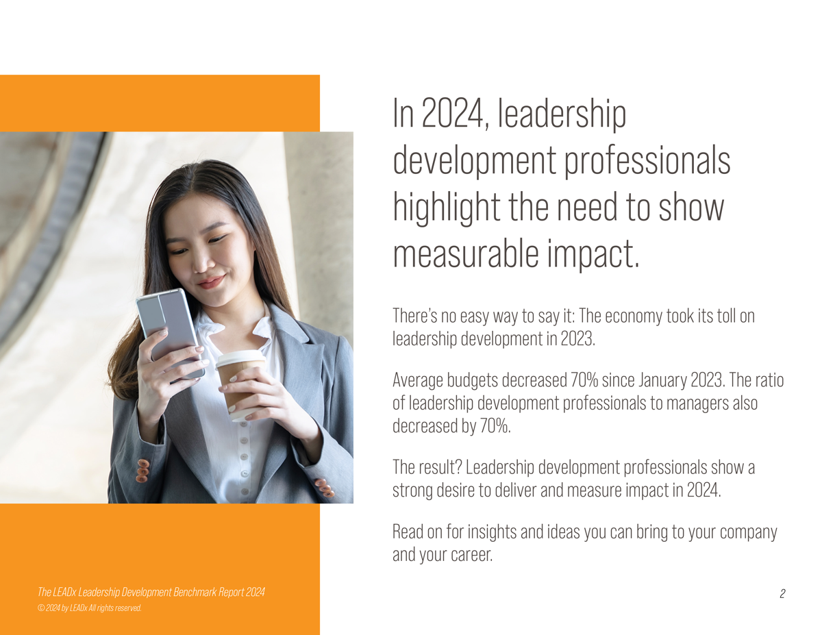 2024 Leadership Development Benchmark Report PAge 2