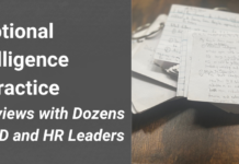 Emotional Intelligence in Practice: Real-World Examples from HR, L&D, and Business Leaders Stack of notecards filled out during interviews with HR and L&D leaders.