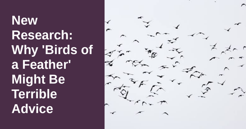 New Research: Why ‘Birds Of A Feather’ Is Terrible Advice