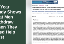 14-Year Study Shows That Men Withdraw When They Need Help Most